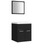 vidaXL Badmöbel-Set Schwarz Holzwerkstoff vidaXL Badmöbel-Set Schwarz Holzwerkstoff