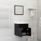 vidaXL Badmöbel-Set Schwarz Holzwerkstoff vidaXL Badmöbel-Set Schwarz Holzwerkstoff