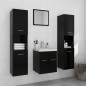vidaXL Badmöbel-Set Schwarz Holzwerkstoff vidaXL Badmöbel-Set Schwarz Holzwerkstoff