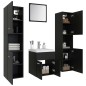 vidaXL Badmöbel-Set Schwarz Holzwerkstoff vidaXL Badmöbel-Set Schwarz Holzwerkstoff