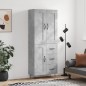 Highboard Betongrau 69,5x34x180 cm Holzwerkstoff Highboard Betongrau 69,5x34x180 cm Holzwerkstoff