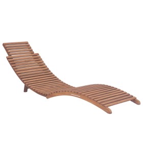 vidaXL Sonnenliegen 2 Stk. Klappbar Massivholz Teak