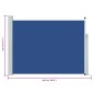 vidaXL Ausziehbare Seitenmarkise 120×500 cm Blau vidaXL Ausziehbare Seitenmarkise 120×500 cm Blau