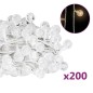 vidaXL Lichterkette Kugeln 20 m 200 LED Warmweiß 8 Funktionen vidaXL Lichterkette Kugeln 20 m 200 LED Warmweiß 8 Funktionen