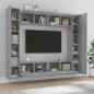 vidaXL 8-tlg. TV-Schrank-Set Grau Sonoma Holzwerkstoff vidaXL 8-tlg. TV-Schrank-Set Grau Sonoma Holzwerkstoff