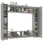 vidaXL 8-tlg. TV-Schrank-Set Grau Sonoma Holzwerkstoff vidaXL 8-tlg. TV-Schrank-Set Grau Sonoma Holzwerkstoff