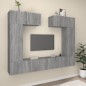 vidaXL 6-tlg. TV-Schrank-Set Grau Sonoma Holzwerkstoff vidaXL 6-tlg. TV-Schrank-Set Grau Sonoma Holzwerkstoff