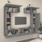 vidaXL 6-tlg. TV-Schrank-Set Grau Sonoma Holzwerkstoff vidaXL 6-tlg. TV-Schrank-Set Grau Sonoma Holzwerkstoff