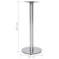 vidaXL Bistrotisch-Gestell Silbern Ø45x107 cm Edelstahl vidaXL Bistrotisch-Gestell Silbern Ø45x107 cm Edelstahl
