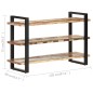 vidaXL Sideboard mit 3 Regalböden 120x40x75 cm Altholz Massiv vidaXL Sideboard mit 3 Regalböden 120x40x75 cm Altholz Massiv
