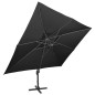 vidaXL Ampelschirm mit Lüftung 400x300 cm Schwarz vidaXL Ampelschirm mit Lüftung 400x300 cm Schwarz