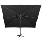 vidaXL Ampelschirm mit Lüftung 400x300 cm Schwarz vidaXL Ampelschirm mit Lüftung 400x300 cm Schwarz