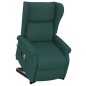 vidaXL Massagesessel mit Aufstehhilfe Dunkelgrün Stoff vidaXL Massagesessel mit Aufstehhilfe Dunkelgrün Stoff