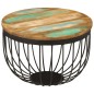 vidaXL Couchtisch Ø50x35 cm Altholz Massiv und Stahl vidaXL Couchtisch Ø50x35 cm Altholz Massiv und Stahl