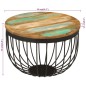 vidaXL Couchtisch Ø50x35 cm Altholz Massiv und Stahl vidaXL Couchtisch Ø50x35 cm Altholz Massiv und Stahl