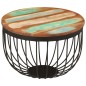 vidaXL Couchtisch Ø50x35 cm Altholz Massiv und Stahl vidaXL Couchtisch Ø50x35 cm Altholz Massiv und Stahl