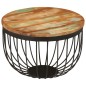 vidaXL Couchtisch Ø50x35 cm Altholz Massiv und Stahl vidaXL Couchtisch Ø50x35 cm Altholz Massiv und Stahl