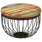 vidaXL Couchtisch Ø50x35 cm Altholz Massiv und Stahl vidaXL Couchtisch Ø50x35 cm Altholz Massiv und Stahl