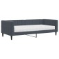 vidaXL Tagesbett mit Matratze Dunkelgrau 90x200 cm Samt vidaXL Tagesbett mit Matratze Dunkelgrau 90x200 cm Samt