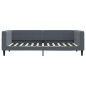 vidaXL Tagesbett mit Matratze Dunkelgrau 90x200 cm Samt vidaXL Tagesbett mit Matratze Dunkelgrau 90x200 cm Samt