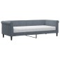 vidaXL Tagesbett mit Matratze Dunkelgrau 80x200 cm Samt vidaXL Tagesbett mit Matratze Dunkelgrau 80x200 cm Samt