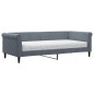 vidaXL Tagesbett mit Matratze Dunkelgrau 90x200 cm Samt vidaXL Tagesbett mit Matratze Dunkelgrau 90x200 cm Samt