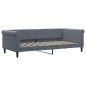 vidaXL Tagesbett mit Matratze Dunkelgrau 90x200 cm Samt vidaXL Tagesbett mit Matratze Dunkelgrau 90x200 cm Samt