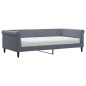 vidaXL Tagesbett mit Matratze Dunkelgrau 100x200 cm Samt vidaXL Tagesbett mit Matratze Dunkelgrau 100x200 cm Samt
