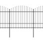 vidaXL Gartenzaun mit Speerspitzen Stahl (1,5 - 1,75) x 11,9 m Schwarz vidaXL Gartenzaun mit Speerspitzen Stahl (1,5 - 1,75) x 11,9 m Schwarz