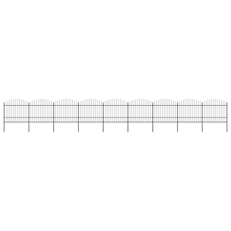 vidaXL Gartenzaun mit Speerspitzen Stahl (1,5 - 1,75) x 15,3 m Schwarz vidaXL Gartenzaun mit Speerspitzen Stahl (1,5 - 1,75) x 15,3 m Schwarz