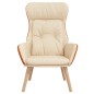 vidaXL Relaxsessel Creme Stoff und PVC vidaXL Relaxsessel Creme Stoff und PVC