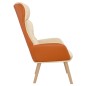 vidaXL Relaxsessel Creme Stoff und PVC vidaXL Relaxsessel Creme Stoff und PVC