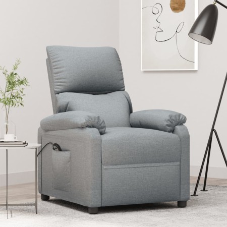 vidaXL Relaxsessel Elektrisch Hellgrau Stoff