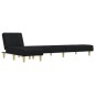 vidaXL Schlafsofa in L-Form Schwarz 255x140x70 cm Stoff vidaXL Schlafsofa in L-Form Schwarz 255x140x70 cm Stoff