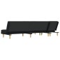 vidaXL Schlafsofa in L-Form Schwarz 255x140x70 cm Stoff vidaXL Schlafsofa in L-Form Schwarz 255x140x70 cm Stoff