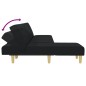 vidaXL Schlafsofa in L-Form Schwarz 255x140x70 cm Stoff vidaXL Schlafsofa in L-Form Schwarz 255x140x70 cm Stoff