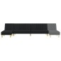 vidaXL Schlafsofa in L-Form Schwarz 255x140x70 cm Stoff vidaXL Schlafsofa in L-Form Schwarz 255x140x70 cm Stoff