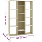 vidaXL Raumteiler/Bücherregal Weiß Sonoma-Eiche 100x24x140 cm vidaXL Raumteiler/Bücherregal Weiß Sonoma-Eiche 100x24x140 cm