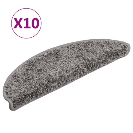 vidaXL Stufenmatten 10 Stk. 56x17x3 cm Grau