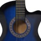 vidaXL 12.-tlg. Westerngitarre Set mit 6 Saiten Blau-Schattiert 38" vidaXL 12.-tlg. Westerngitarre Set mit 6 Saiten Blau-Schattiert 38"