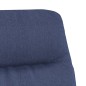 vidaXL Relaxsessel mit Hocker Blau Stoff und Kunstleder vidaXL Relaxsessel mit Hocker Blau Stoff und Kunstleder