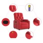 vidaXL Massagesessel Rot Kunstleder vidaXL Massagesessel Rot Kunstleder