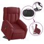 vidaXL Elektrischer Massagesessel mit Aufstehhilfe Weinrot Stoff vidaXL Elektrischer Massagesessel mit Aufstehhilfe Weinrot Stoff