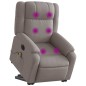 vidaXL Elektrischer Massagesessel mit Aufstehhilfe Taupe Stoff vidaXL Elektrischer Massagesessel mit Aufstehhilfe Taupe Stoff