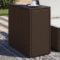 vidaXL Garten-Beistelltisch mit Glasplatte Braun 58x27,5x55 cm Rattan vidaXL Garten-Beistelltisch mit Glasplatte Braun 58x27,5x55 cm Rattan