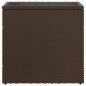 vidaXL Garten-Beistelltisch mit Glasplatte Braun 58x27,5x55 cm Rattan vidaXL Garten-Beistelltisch mit Glasplatte Braun 58x27,5x55 cm Rattan