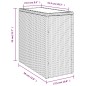 vidaXL Garten-Beistelltisch mit Glasplatte Braun 58x27,5x55 cm Rattan vidaXL Garten-Beistelltisch mit Glasplatte Braun 58x27,5x55 cm Rattan
