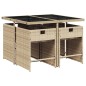 vidaXL 5-tlg. Garten-Essgruppe mit Kissen Beigemischung Poly Rattan vidaXL 5-tlg. Garten-Essgruppe mit Kissen Beigemischung Poly Rattan