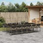 vidaXL 13-tlg. Garten-Essgruppe mit Kissen Grau Poly Rattan vidaXL 13-tlg. Garten-Essgruppe mit Kissen Grau Poly Rattan