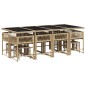 vidaXL 13-tlg. Garten-Essgruppe mit Kissen Beigemischung Poly Rattan vidaXL 13-tlg. Garten-Essgruppe mit Kissen Beigemischung Poly Rattan